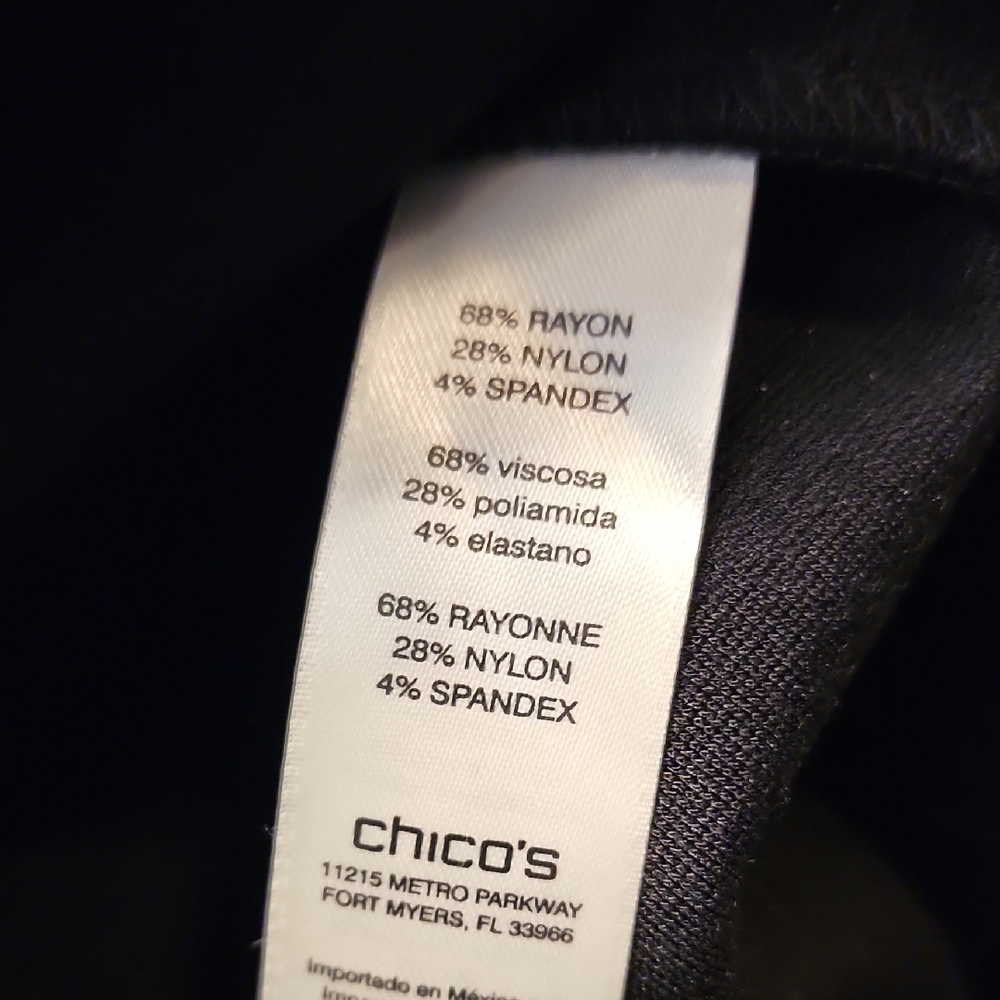 Chico's | Classic Neutral Basic Black Elastic Cas… - image 5